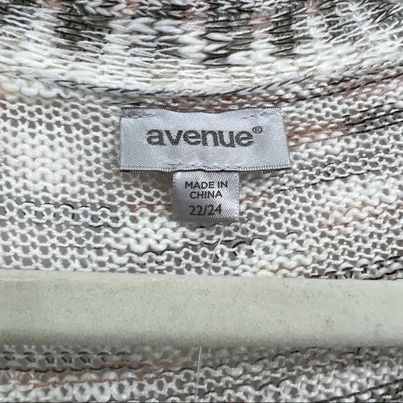 Nwt Avenue Space-Dyed Long Sleeves Ribbed Knit Open Drape Cardigan Sweater - Picture 6 of 9